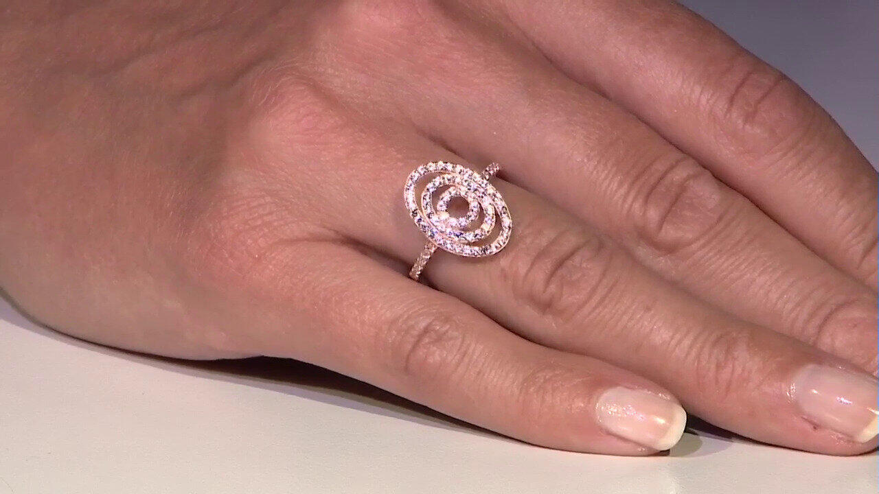 Video Anello in argento con Zircone (Adela Silber)