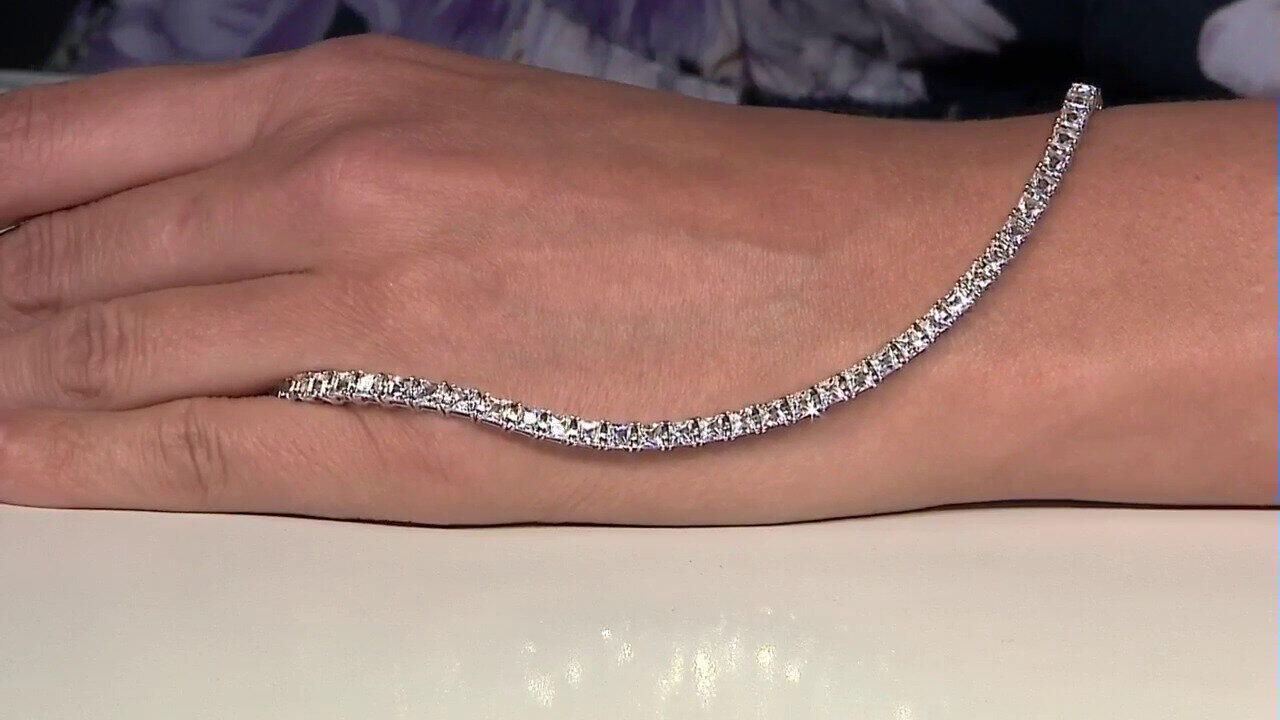 Video Weißer Topas-Silberarmband