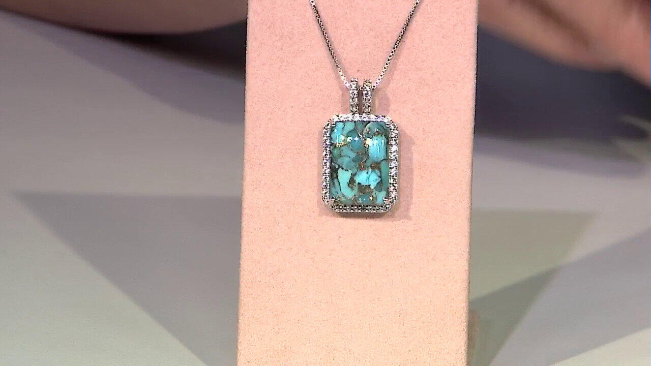 Video Ciondolo in argento con Turchese Ramato Blu (Faszination Türkis)