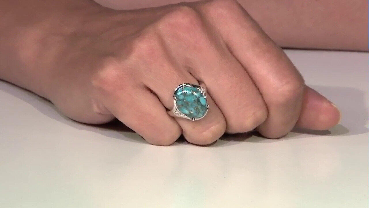 Video Blue Copper Turquoise Silver Ring (Faszination Türkis)