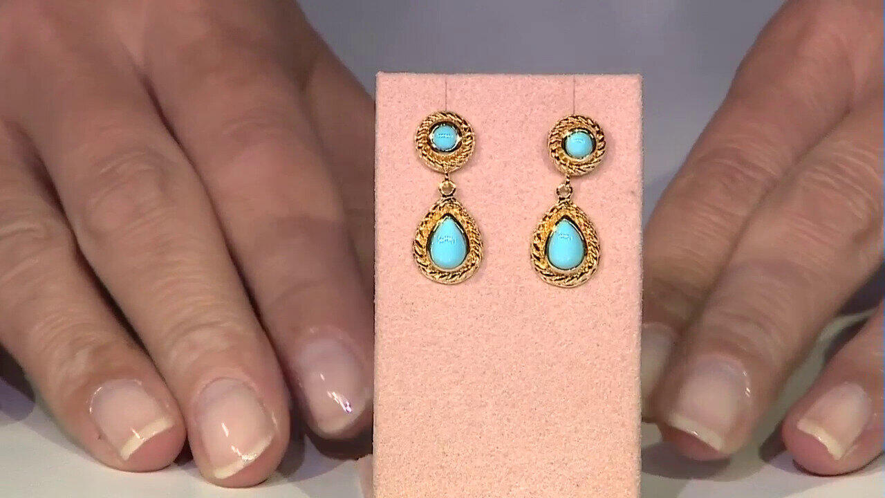Video Orecchini in argento con Turchese Sleeping Beauty (Faszination Türkis)