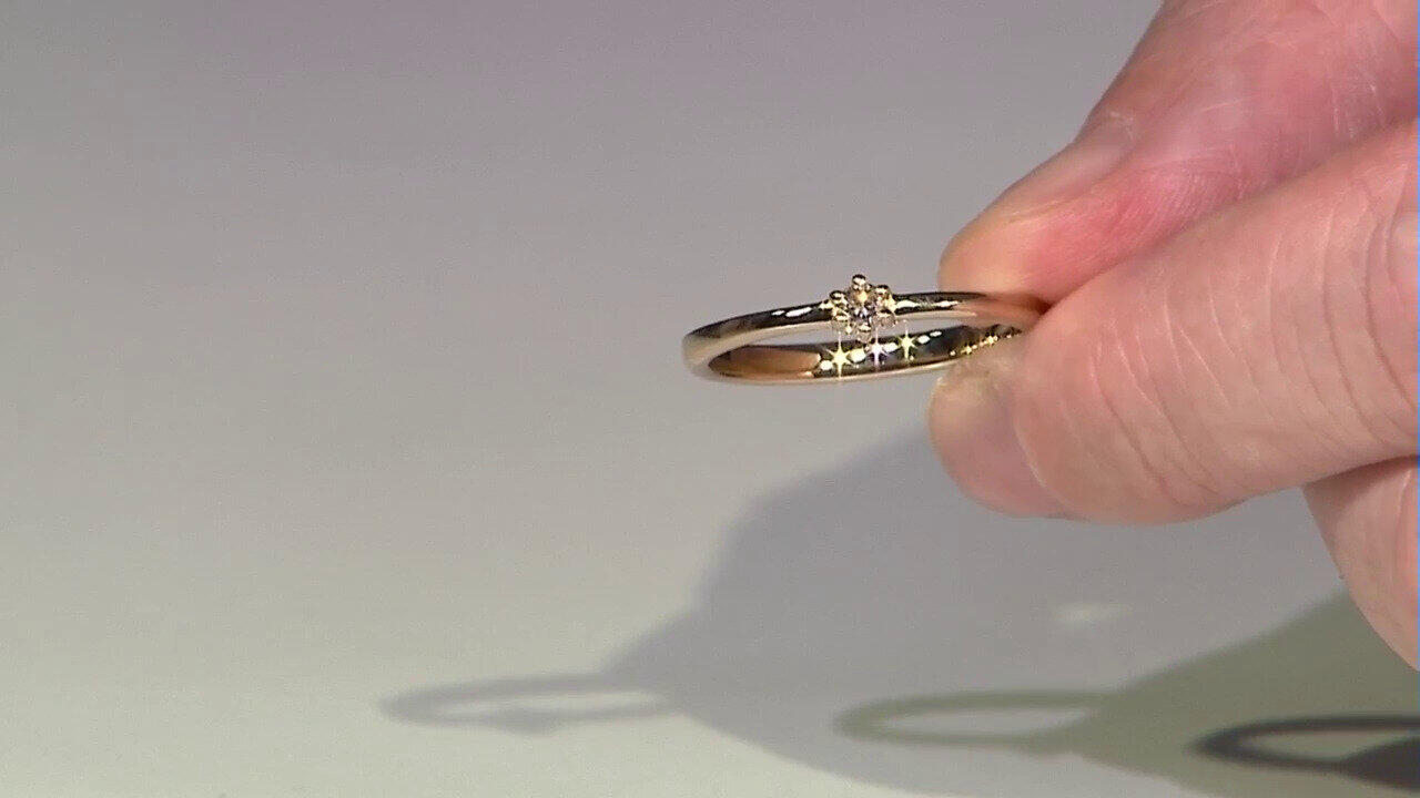 Video Bague en argent et Diamant chocolat I2