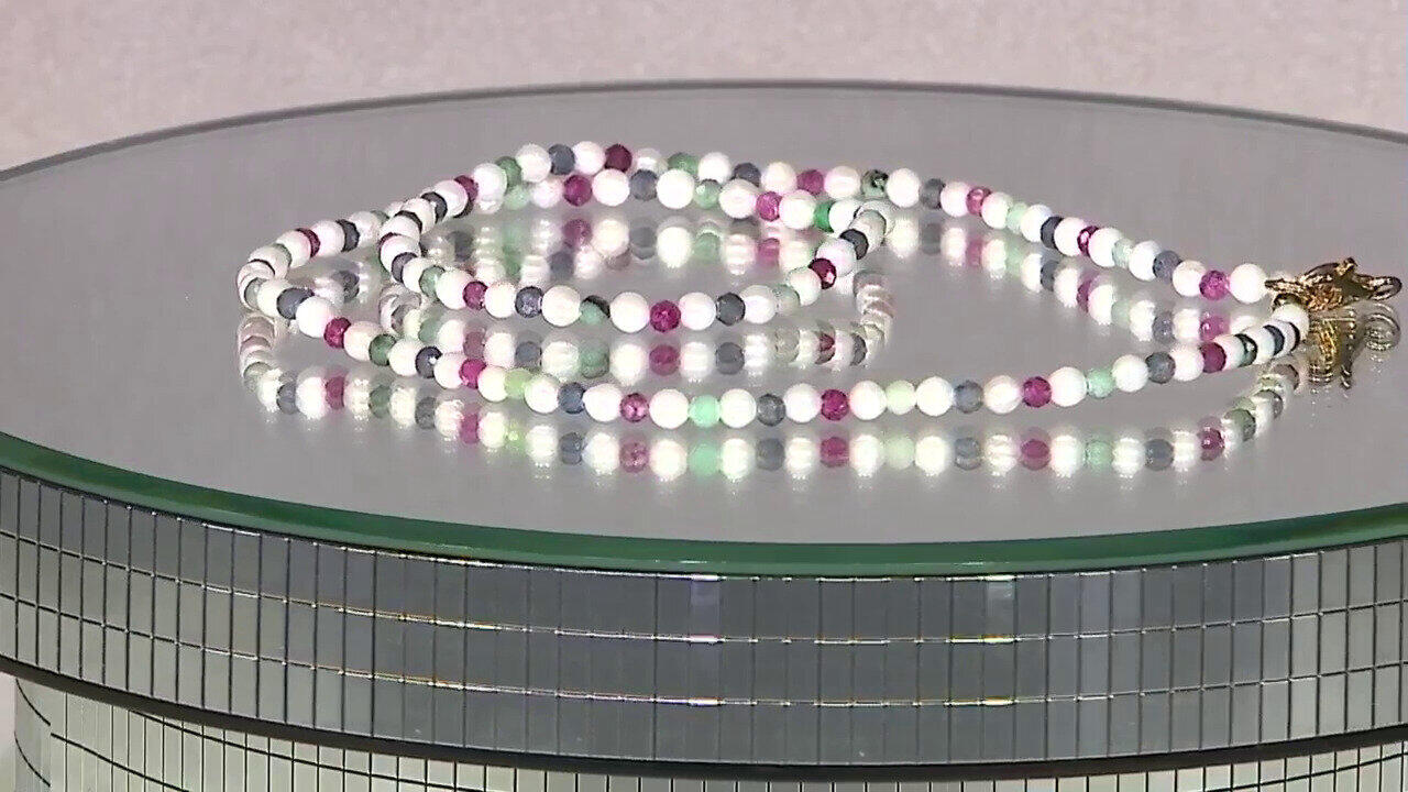 Video Collier en argent et Emeraude (Riya)