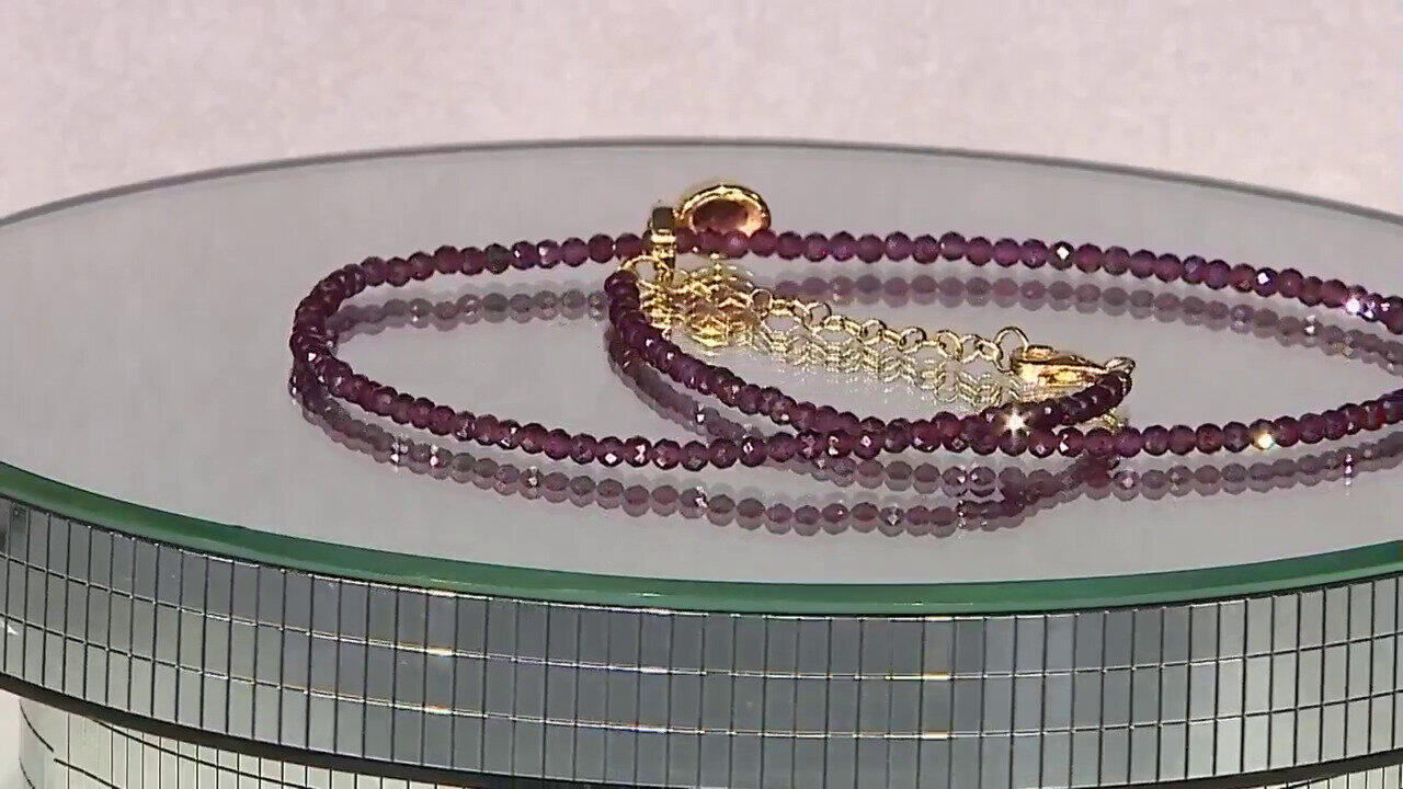 Video Collana in argento con Rodolite