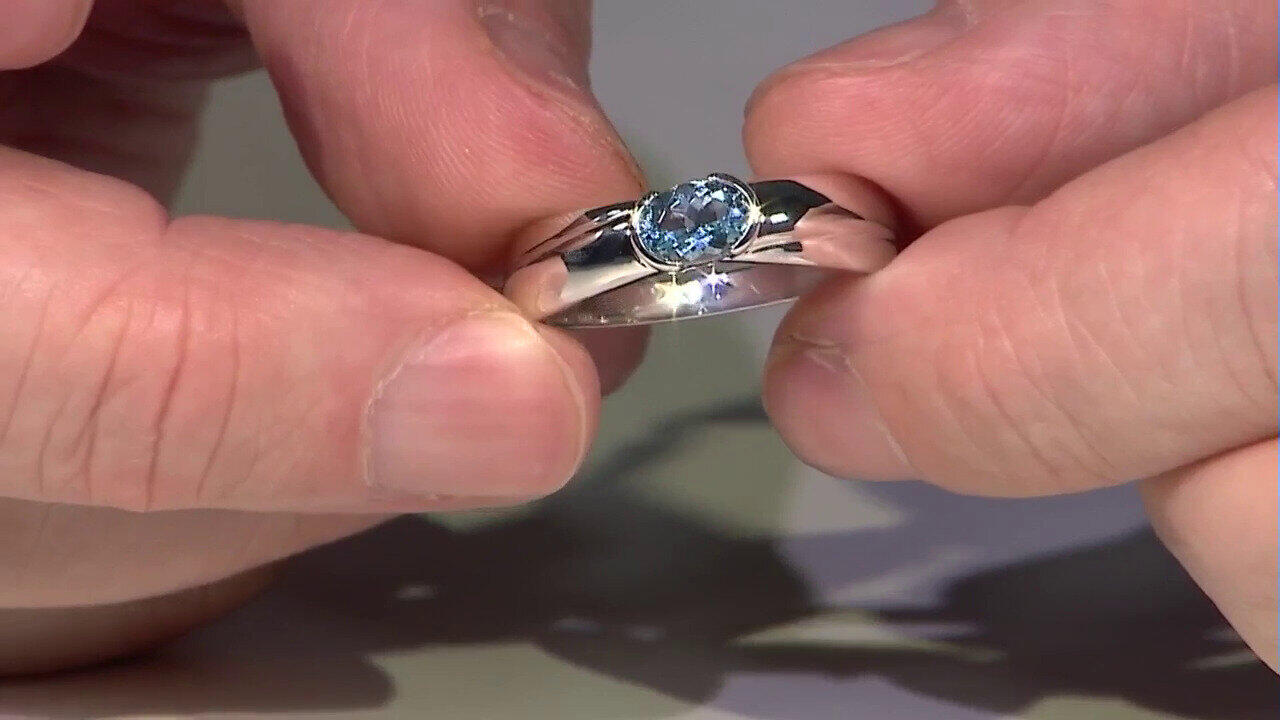 Video Anillo en plata con Aguamarina de Mozambique (Pallanova)