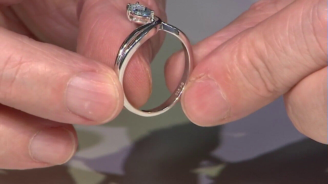 Video Anillo en plata con Aguamarina de Mozambique (Pallanova)
