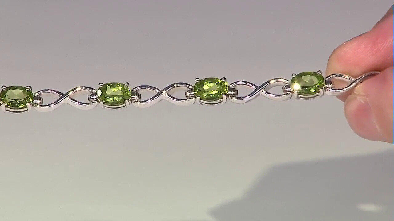 Video Jilin Peridot Silver Bracelet (Pallanova)