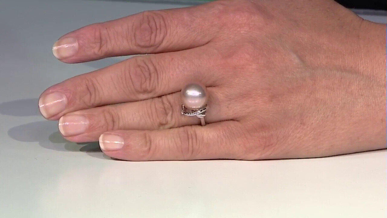 Video Pinkfarbene Ming-Perlen-Silberring (MONOSONO COLLECTION)