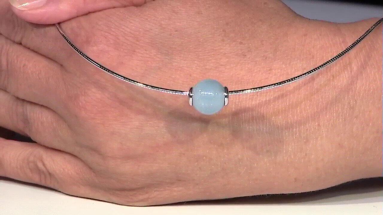 Video Brasilianischer Aquamarin-Silberanhänger (MONOSONO COLLECTION)