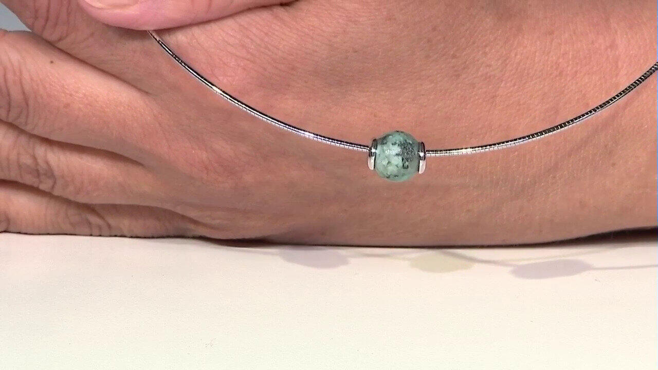 Video Colgante en plata con Turquesa (MONOSONO COLLECTION)