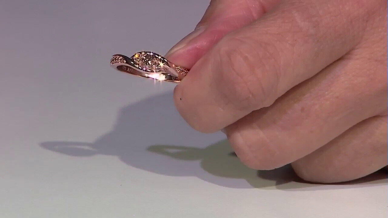 Video Bague en or et Diamant rose de France SI1 d'Argyle  (Annette)