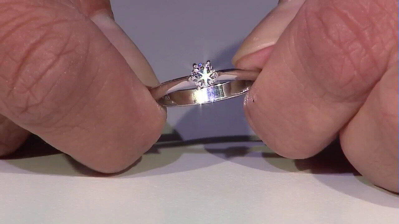 Video Anillo en oro con Diamante IF (D) (Annette)