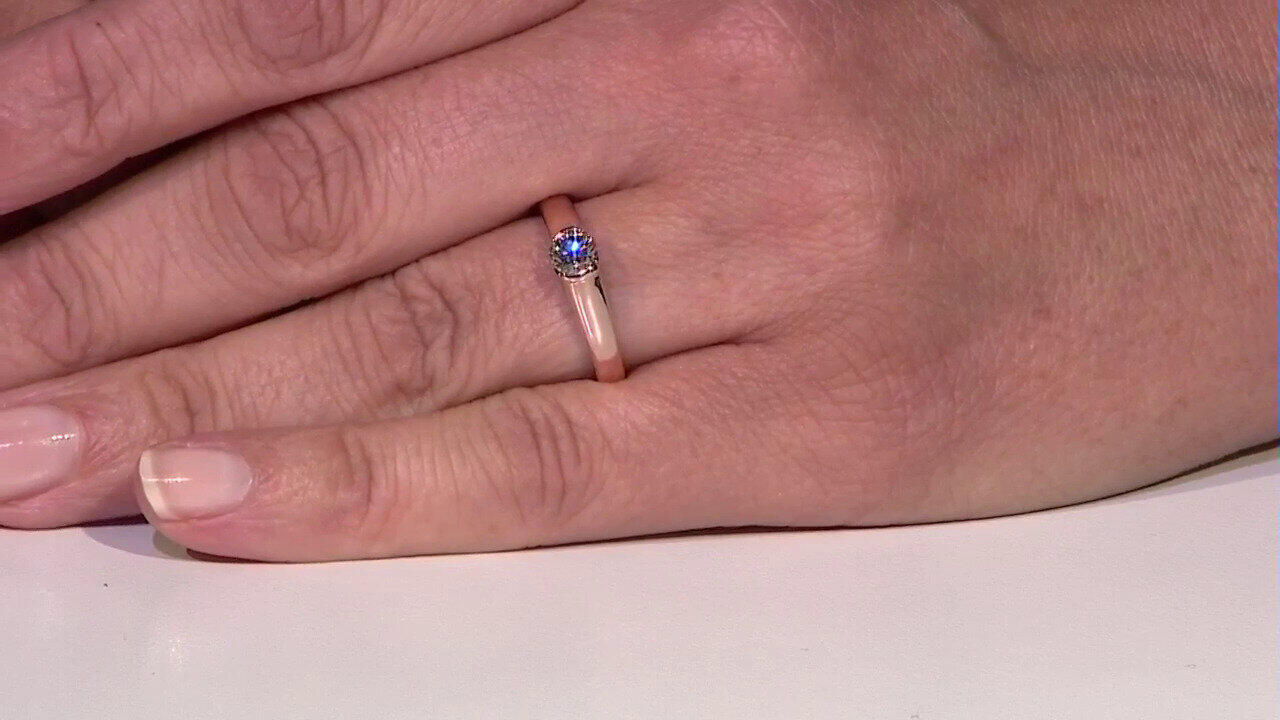 Video Gouden ring met een SI1 Argyle Rose De France Diamant (Annette)