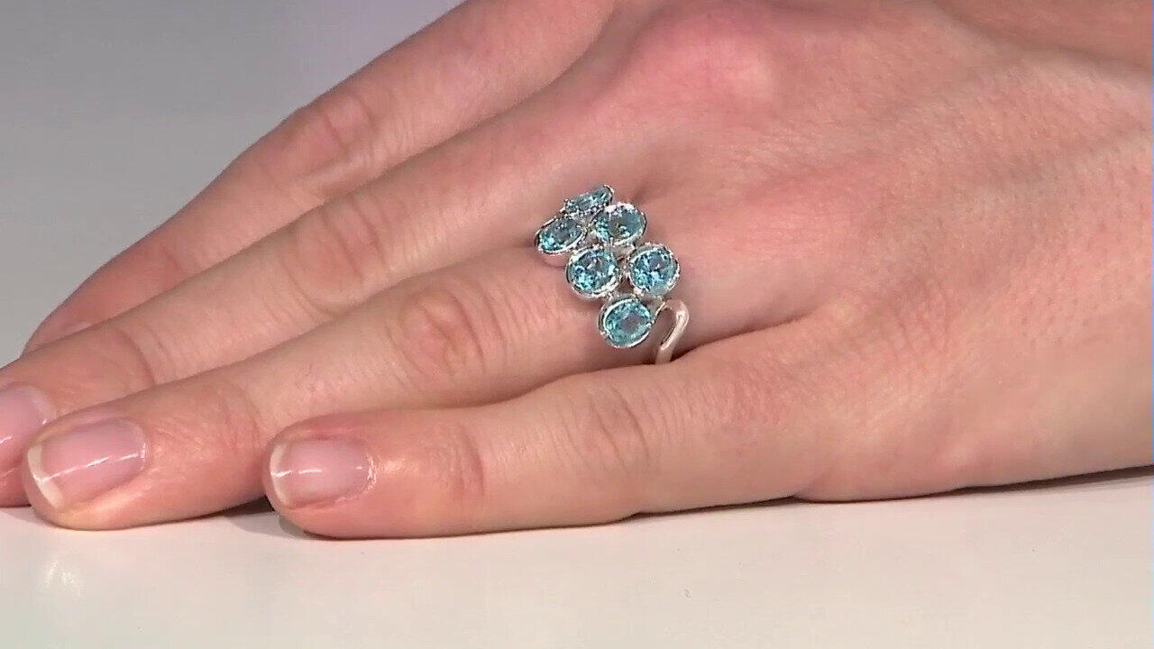 Video Anillo en plata con Apatita azul (Pallanova)