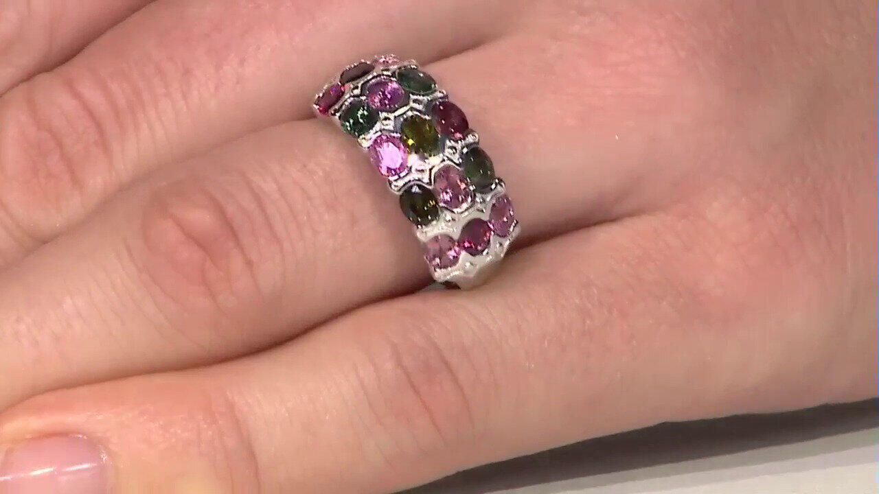 Video Anillo en plata con Turmalina rosa de Brasil (Pallanova)