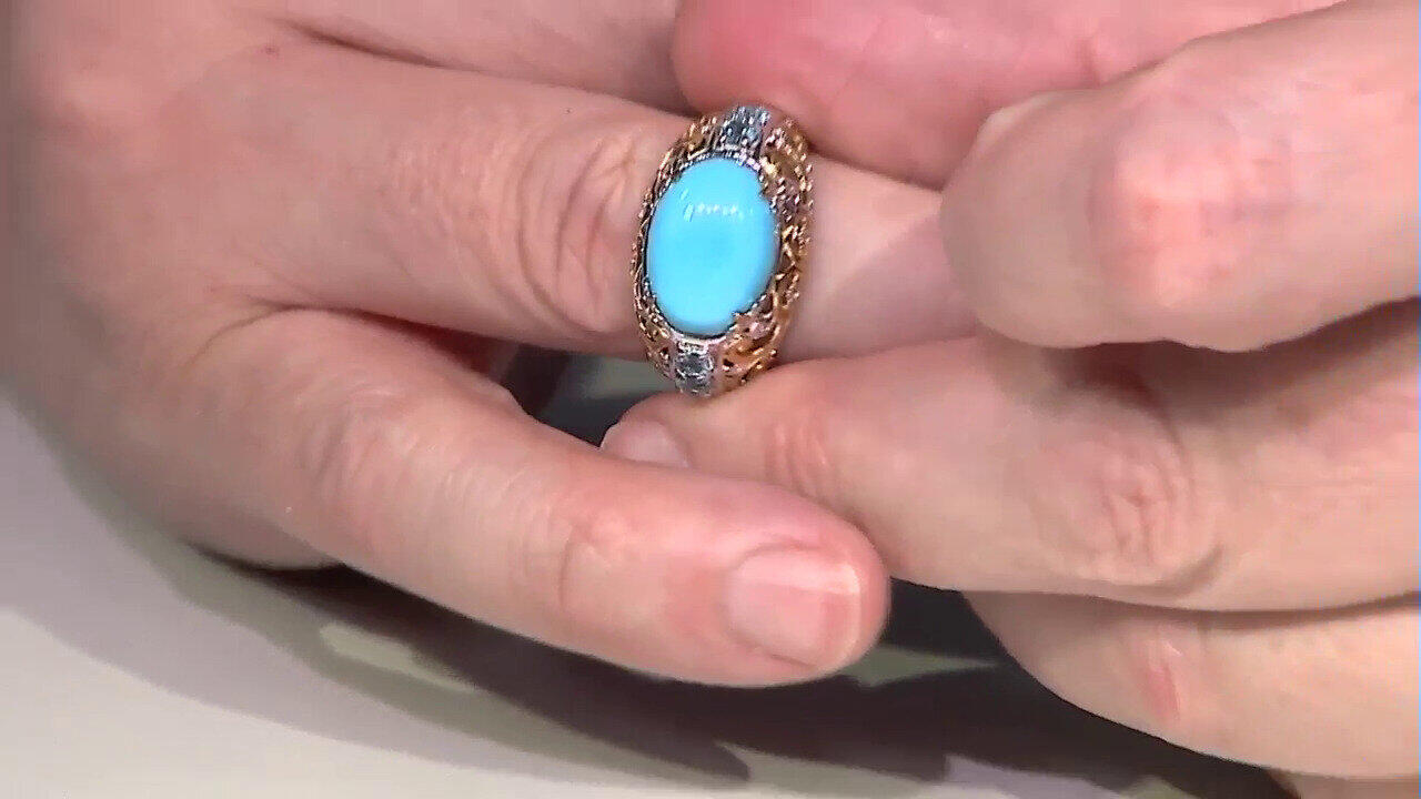Video Anillo en plata con Turquesa de Kingman (Gems en Vogue)
