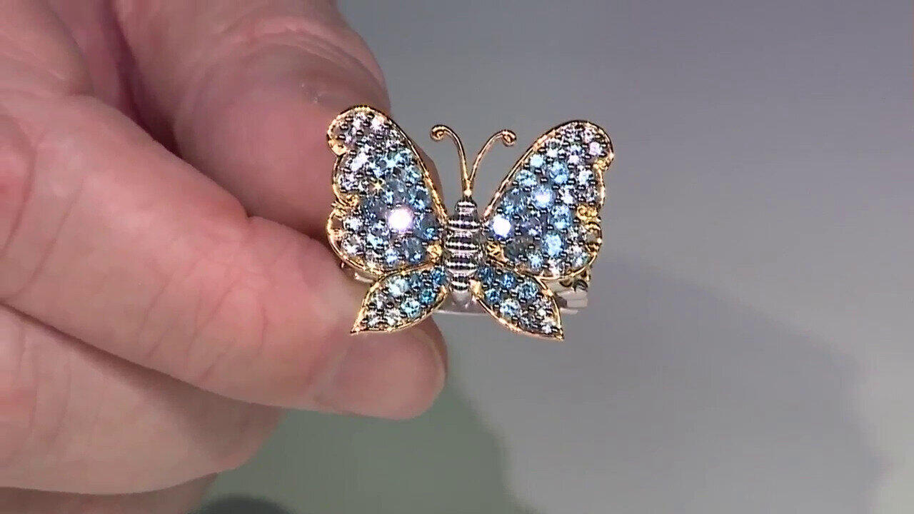 Video London Blue Topaz Silver Ring (Gems en Vogue)