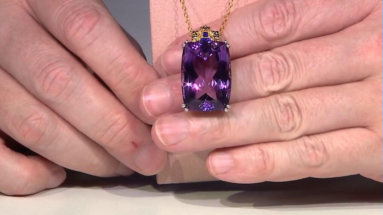 Video Amethyst Silver Necklace (Gems en Vogue)