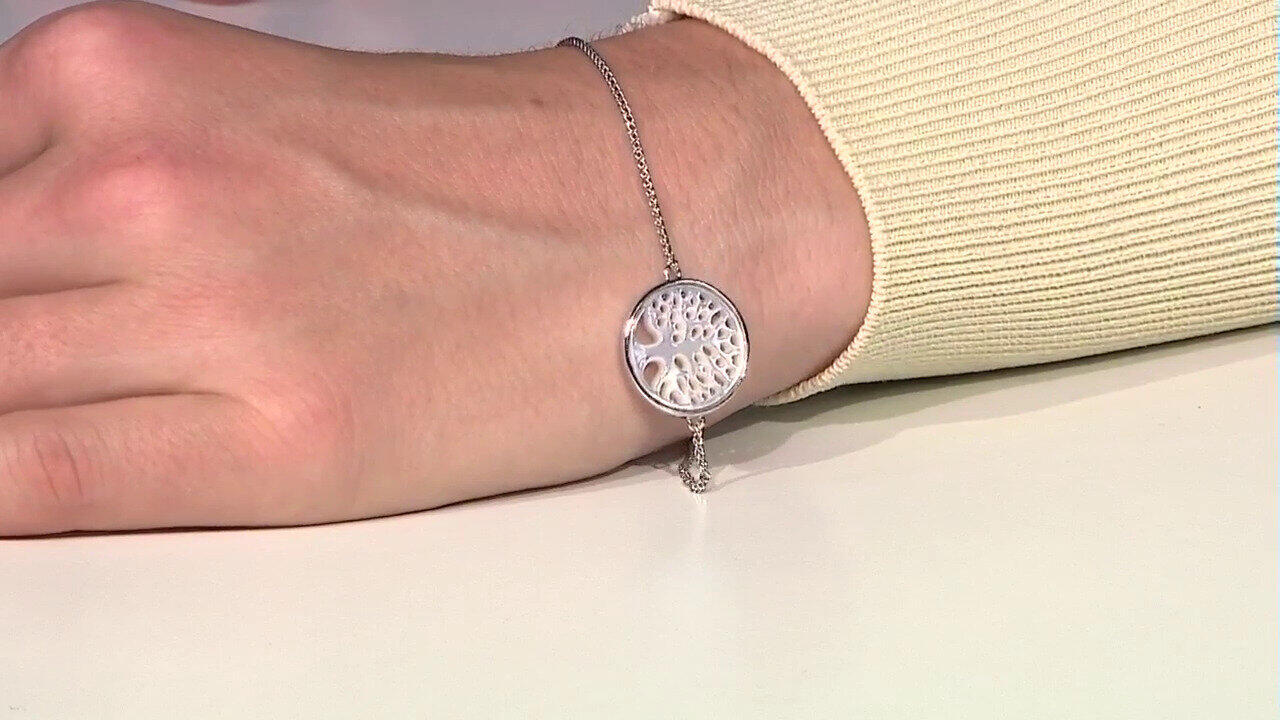 Video Mother of Pearl Silver Bracelet