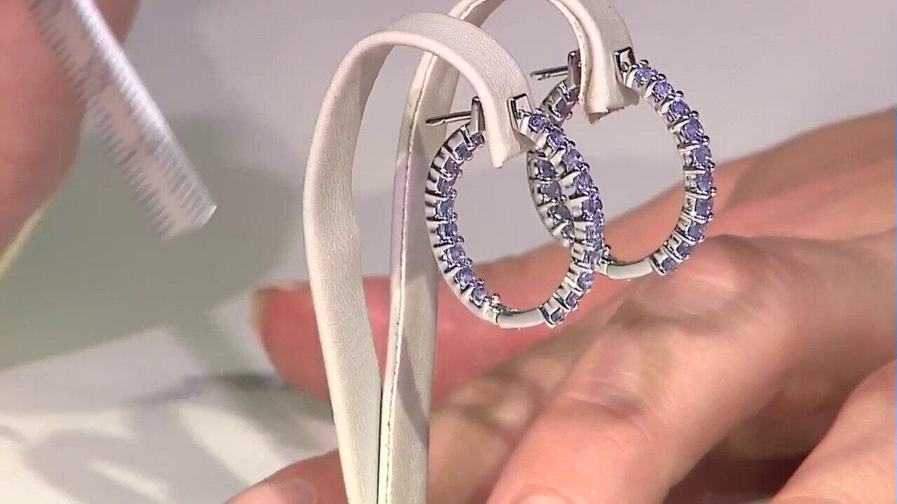 Video Pendientes en plata con Tanzanita