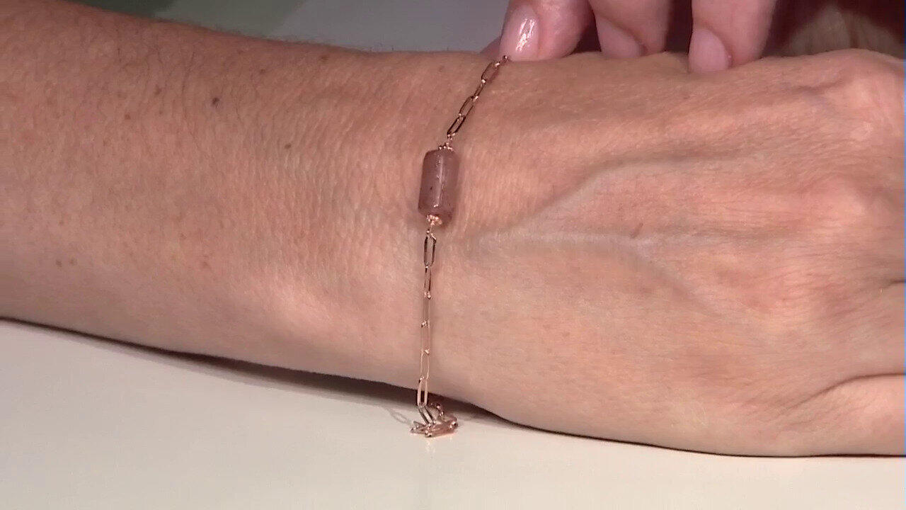 Video Zilveren armband met een aardbei kwarts (Joias do Paraíso)
