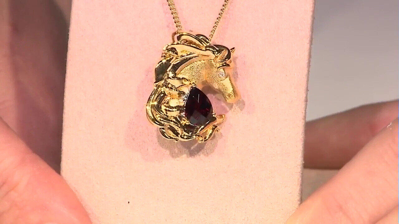 Video Zilveren broche met een Mozambique granaat (Gems en Vogue)