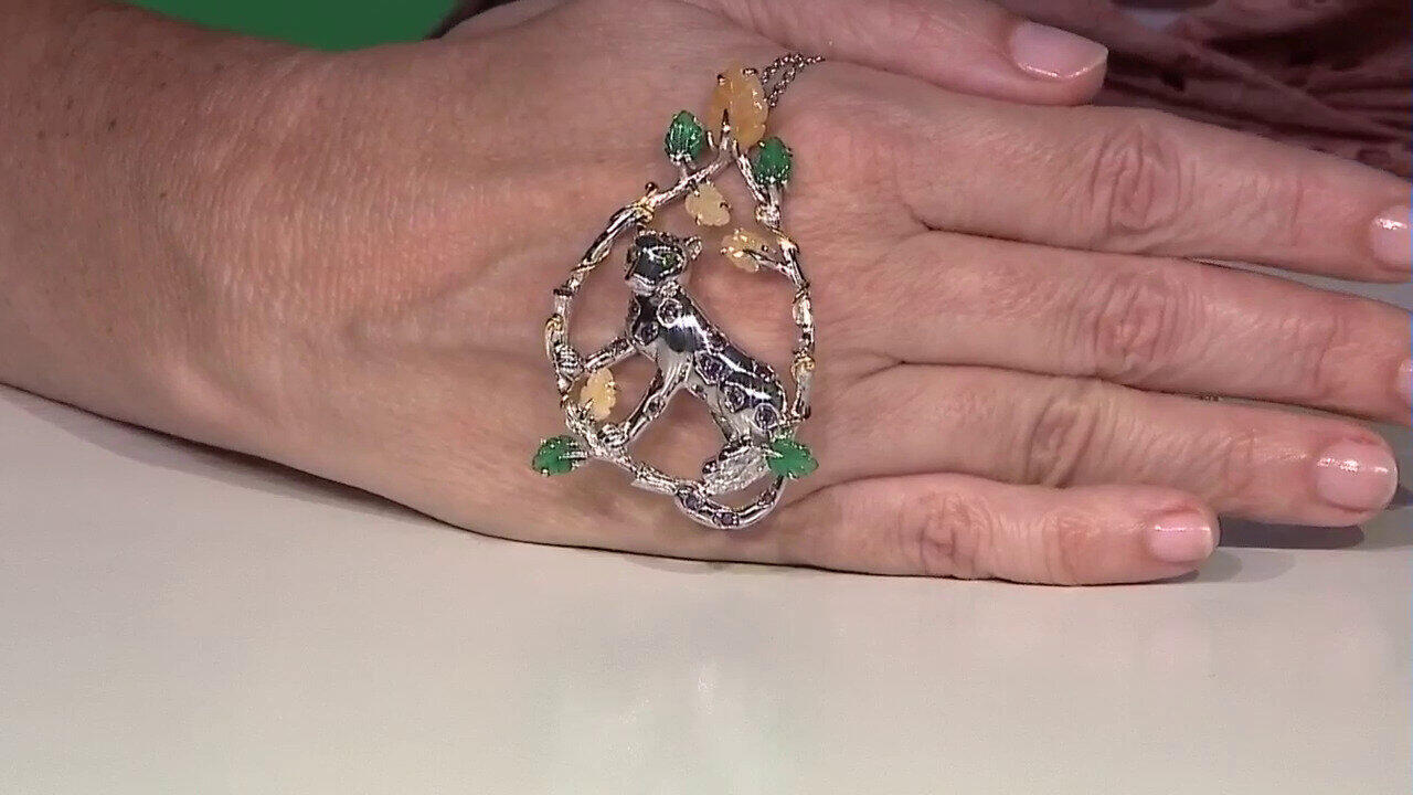 Video Yellow Chalcedony Silver Necklace (Gems en Vogue)