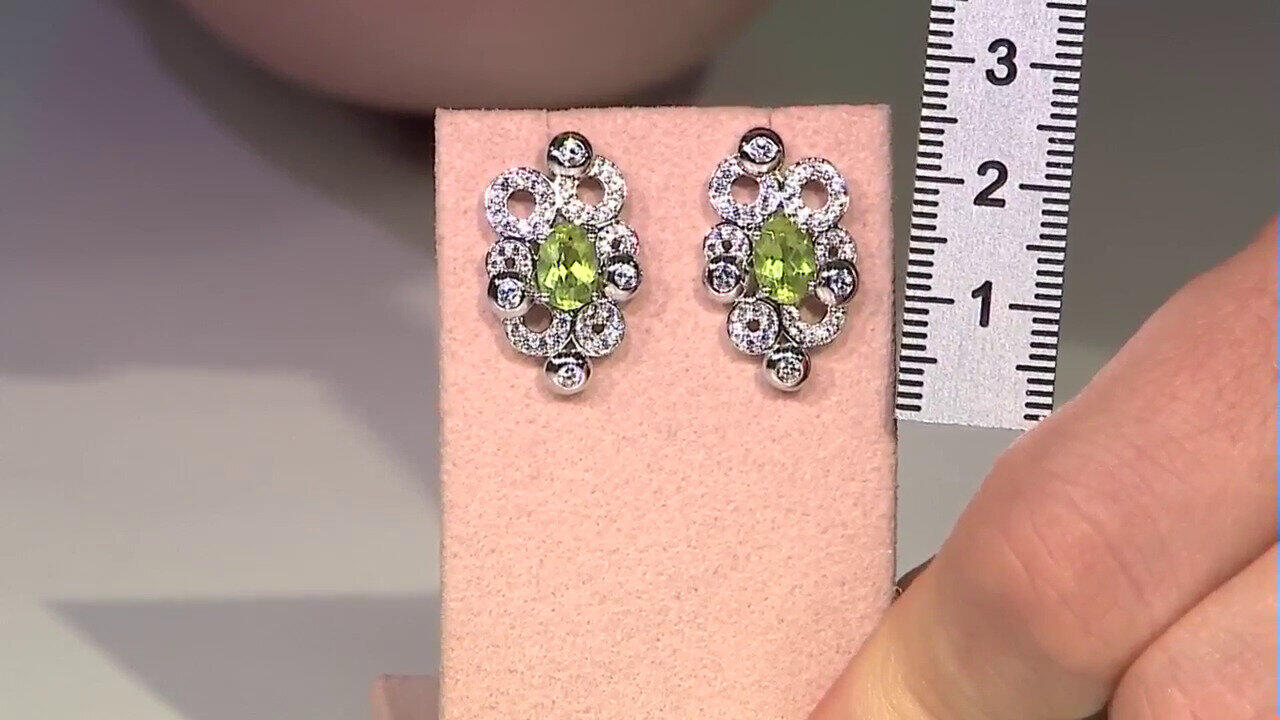 Video Peridot Silver Earrings (de Melo)