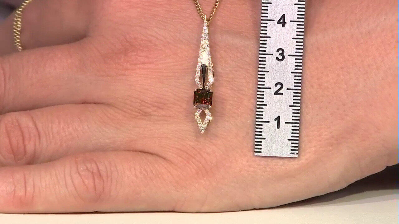 Video Gouden hanger met een I2 Champagne Diamant (de Melo)