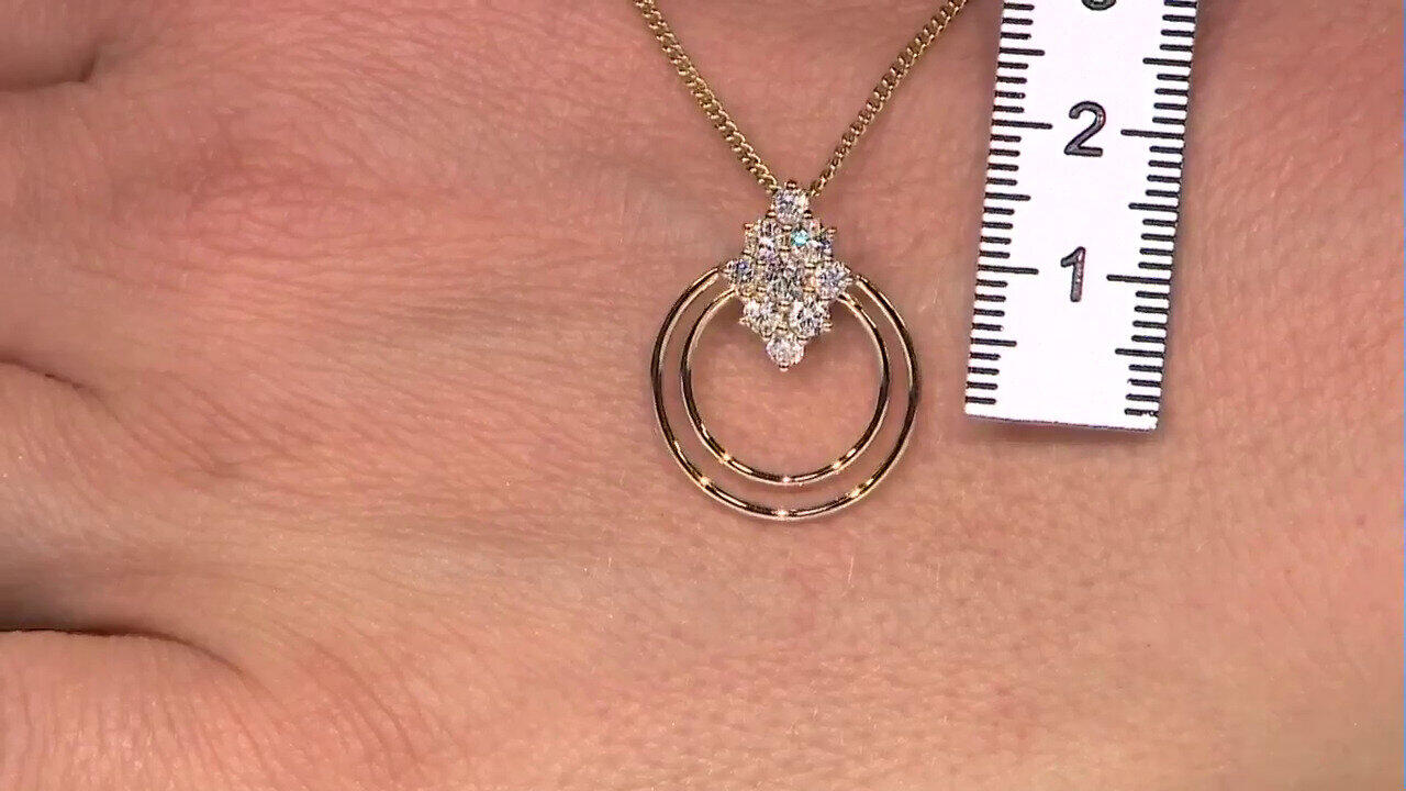 Video 9K I2 (H) Diamond Gold Pendant (de Melo)