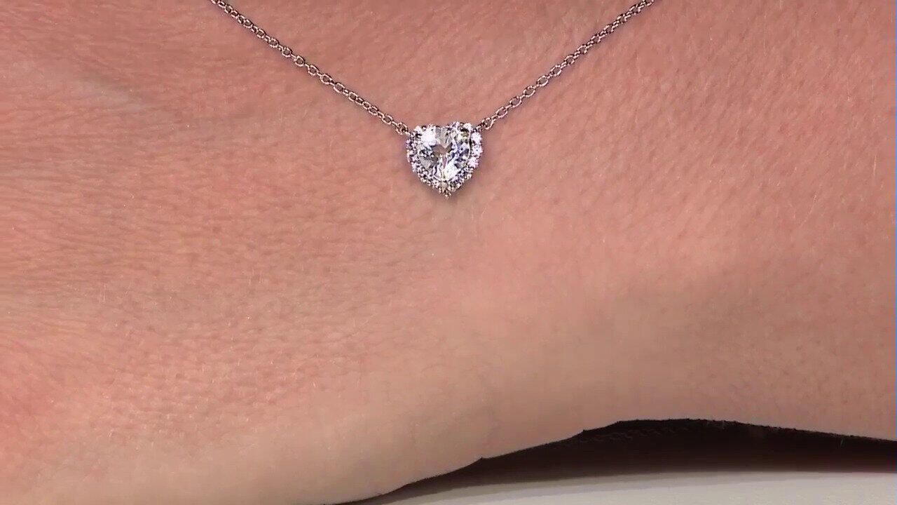 Video Collana in argento con Topazio Bianco