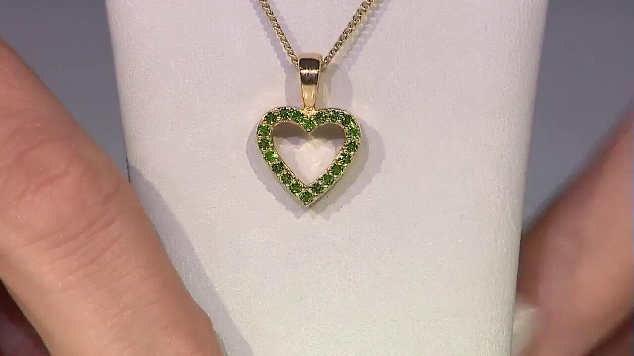 Video Pendentif en argent et Diopside de Russie