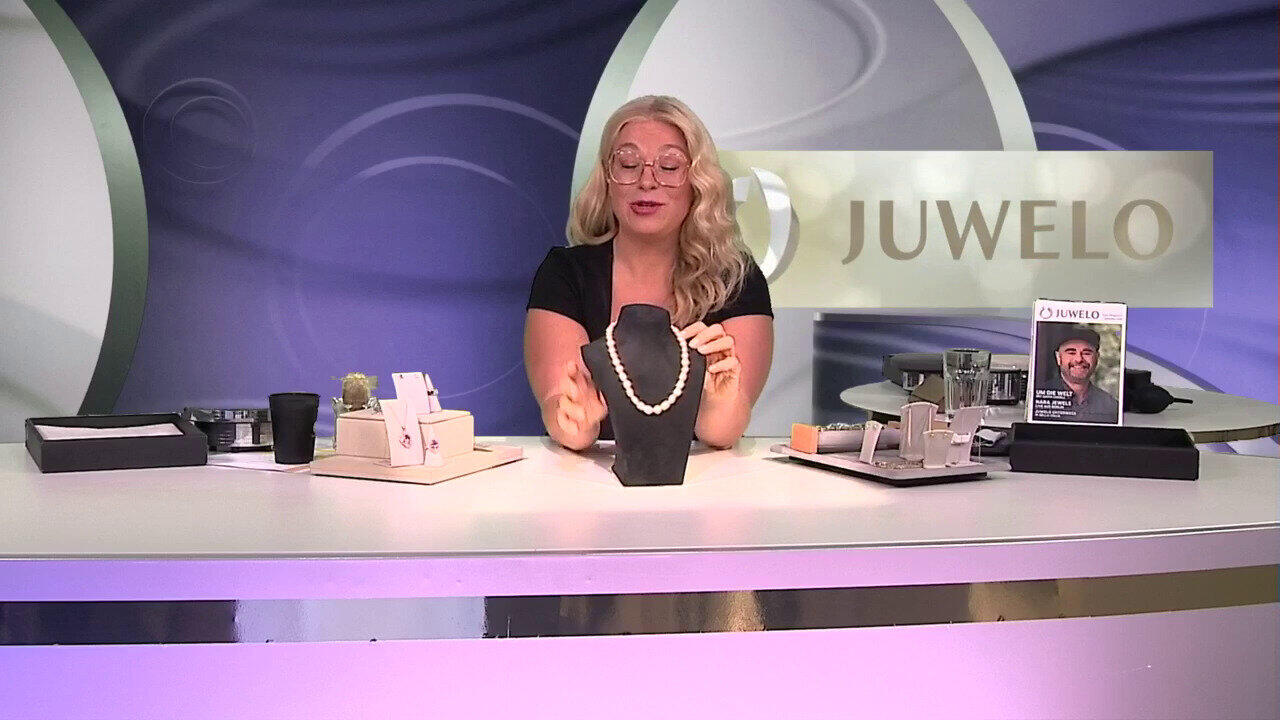 Video Zilveren halsketting met Perzik zoetwater kweekparels (TPC)