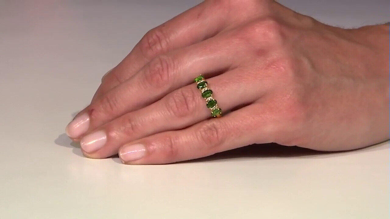 Video Zilveren ring met Russische diopsiedstenen
