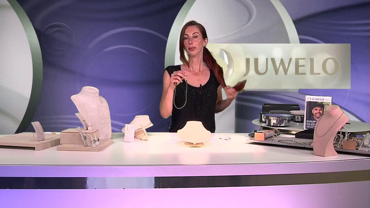 Video Collana in argento con Diopside Russo