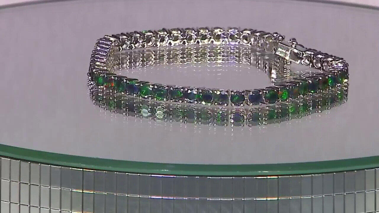 Video Zilveren armband met Mezezo opalen