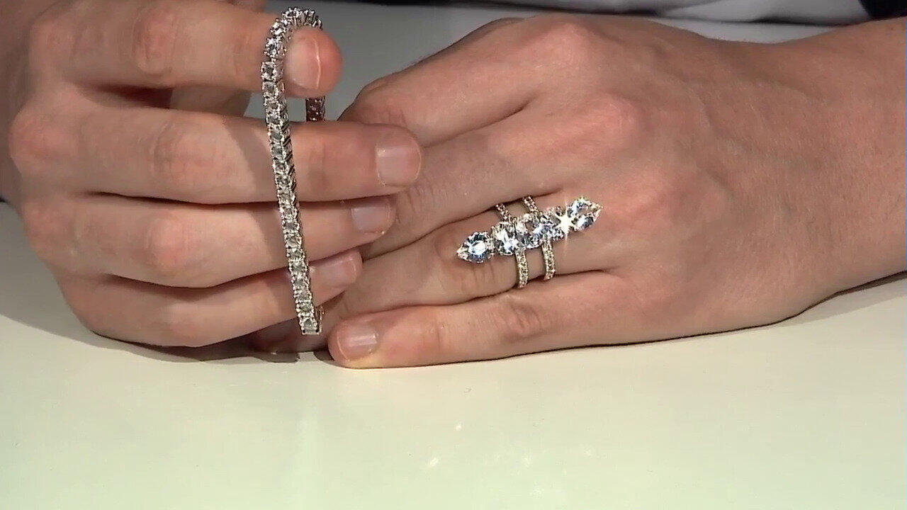 Video Anello in argento con Danburite