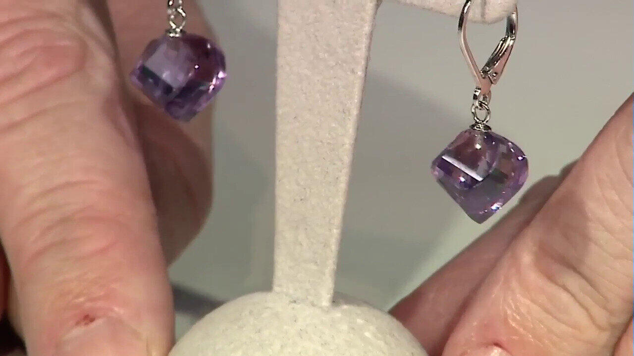 Video Pendientes en plata con Amatista
