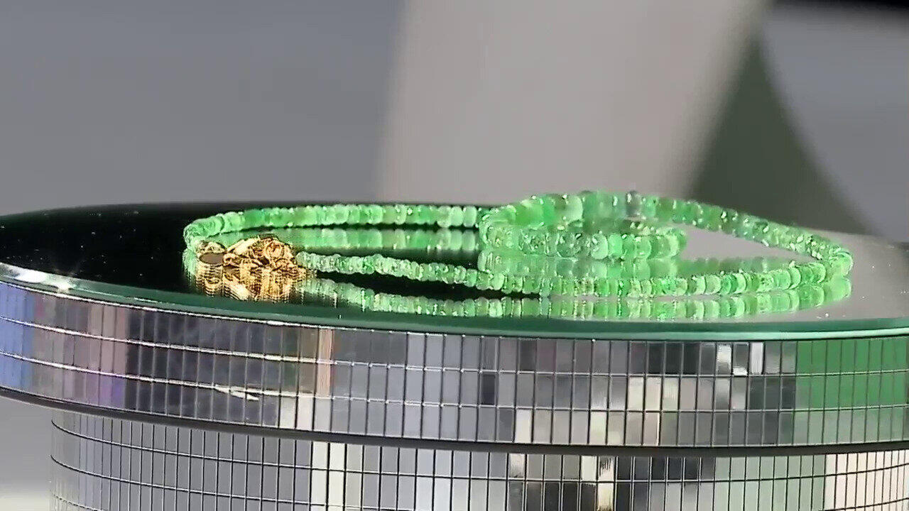 Video Zilveren halsketting met Braziliaanse smaragden