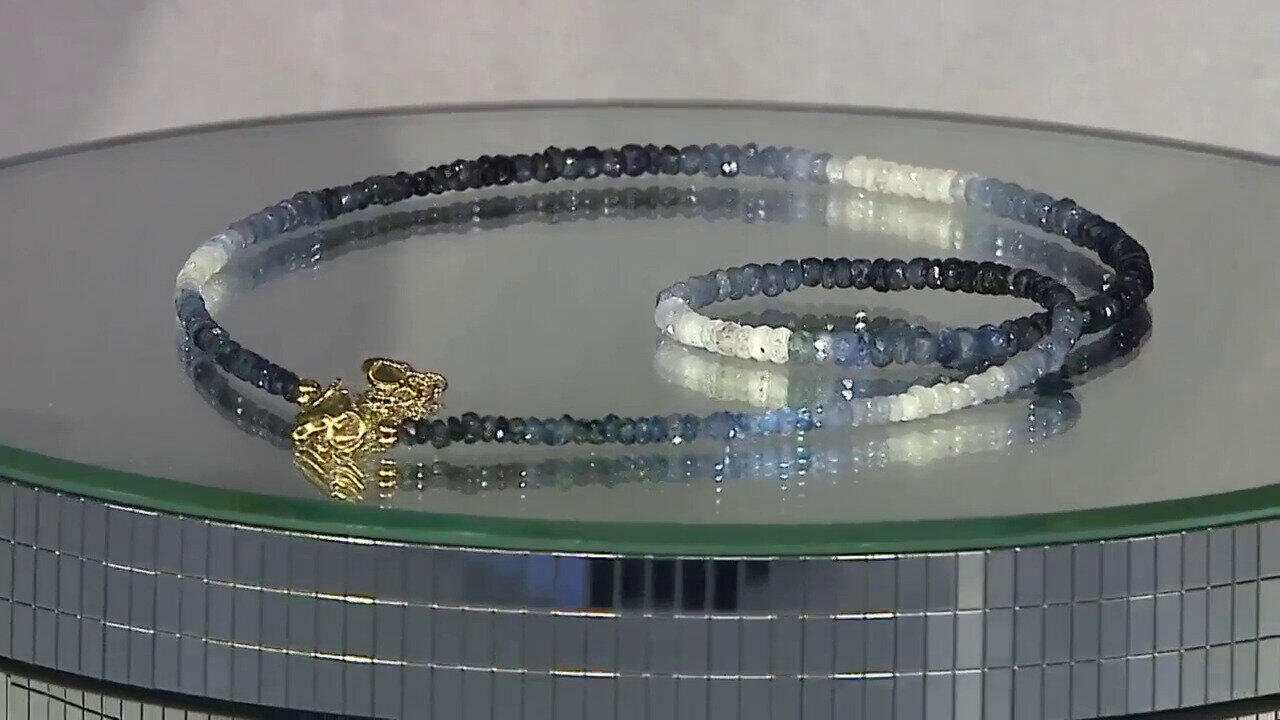 Video Collar en plata con Zafiro azul