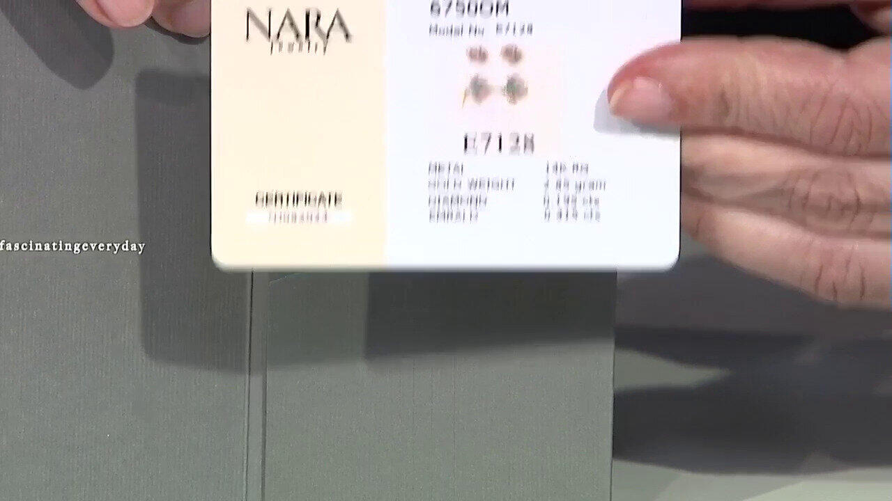 Video Gouden oorbellen met hemel-blauwe topaasstenen (Nara Jewelry)