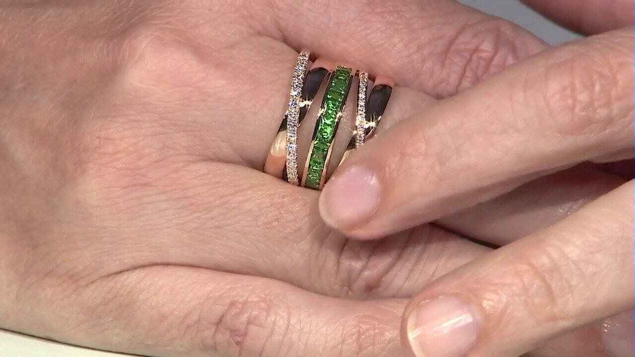 Video Gouden ring met Tanzania Tsavorieten (Nara Jewelry)