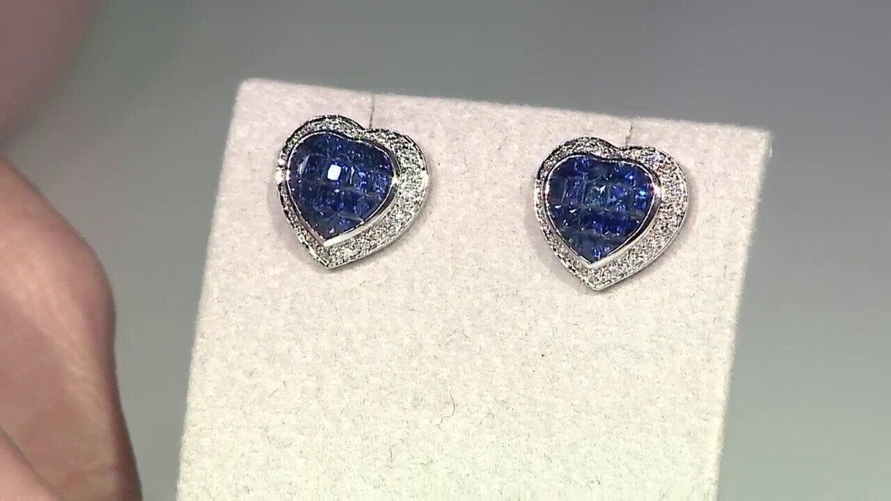 Video Gouden oorbellen met blauwe saffieren (Nara Jewelry)