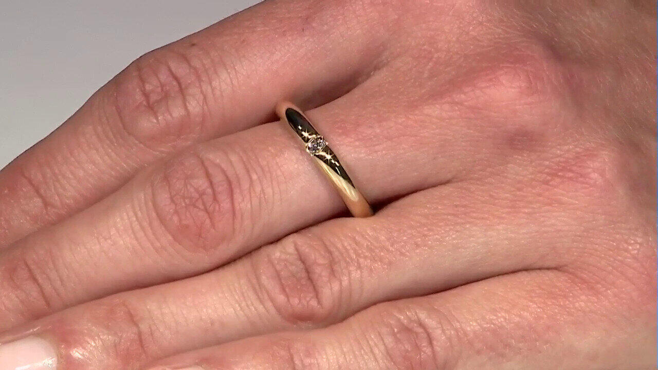 Video Anello in argento con Diamante Cioccolato I2