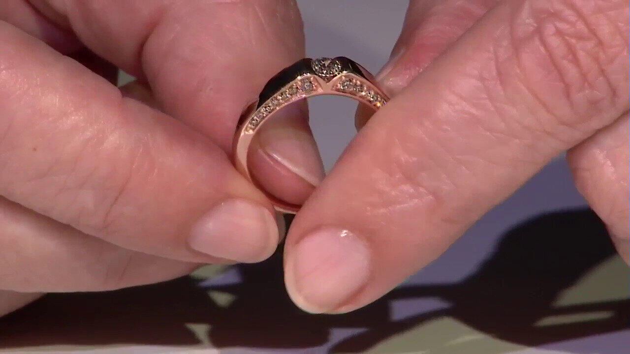 Video Anillo en oro con Diamante rosa de Francia de Argyle SI1 (Annette)