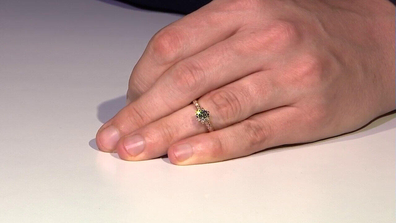 Video Anello in oro con Diamante Rose de France VS1 di Argyle (Annette)