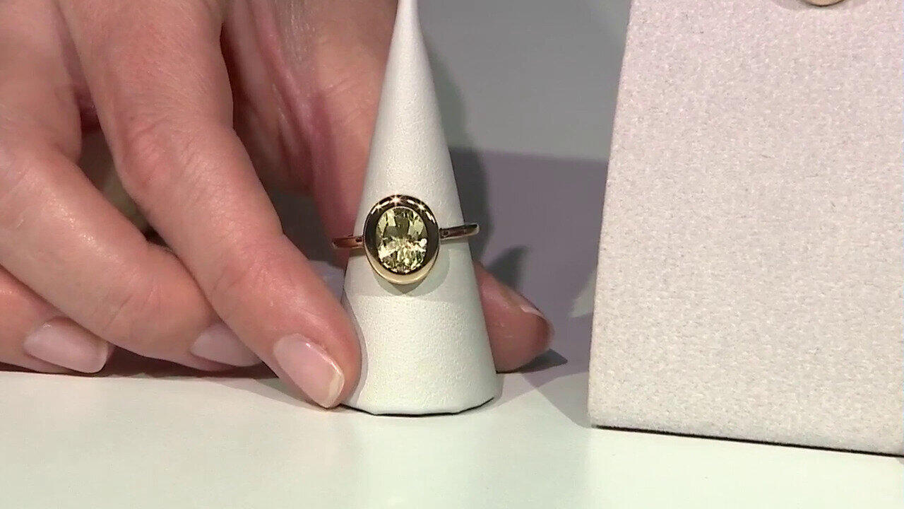Video Anello in argento con Citrino Limone (MONOSONO COLLECTION)