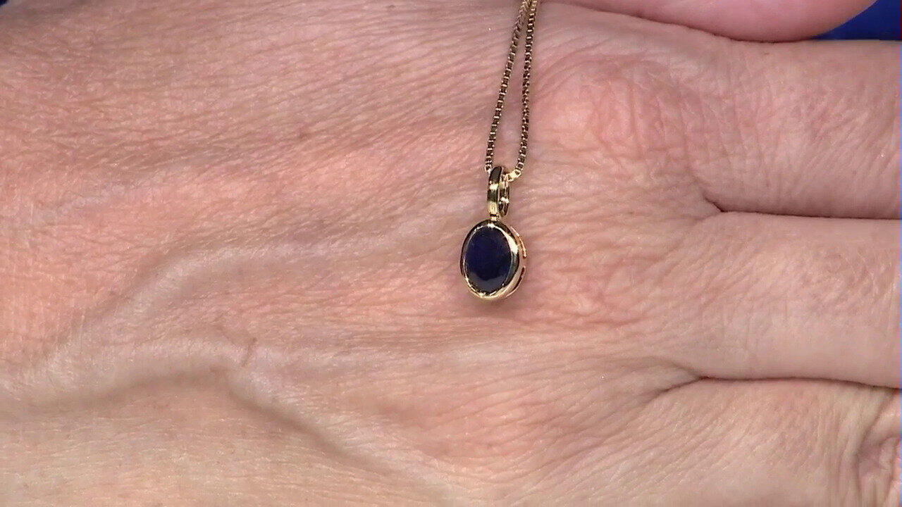 Video Colgante en plata con Zafiro azul de Madagascar
