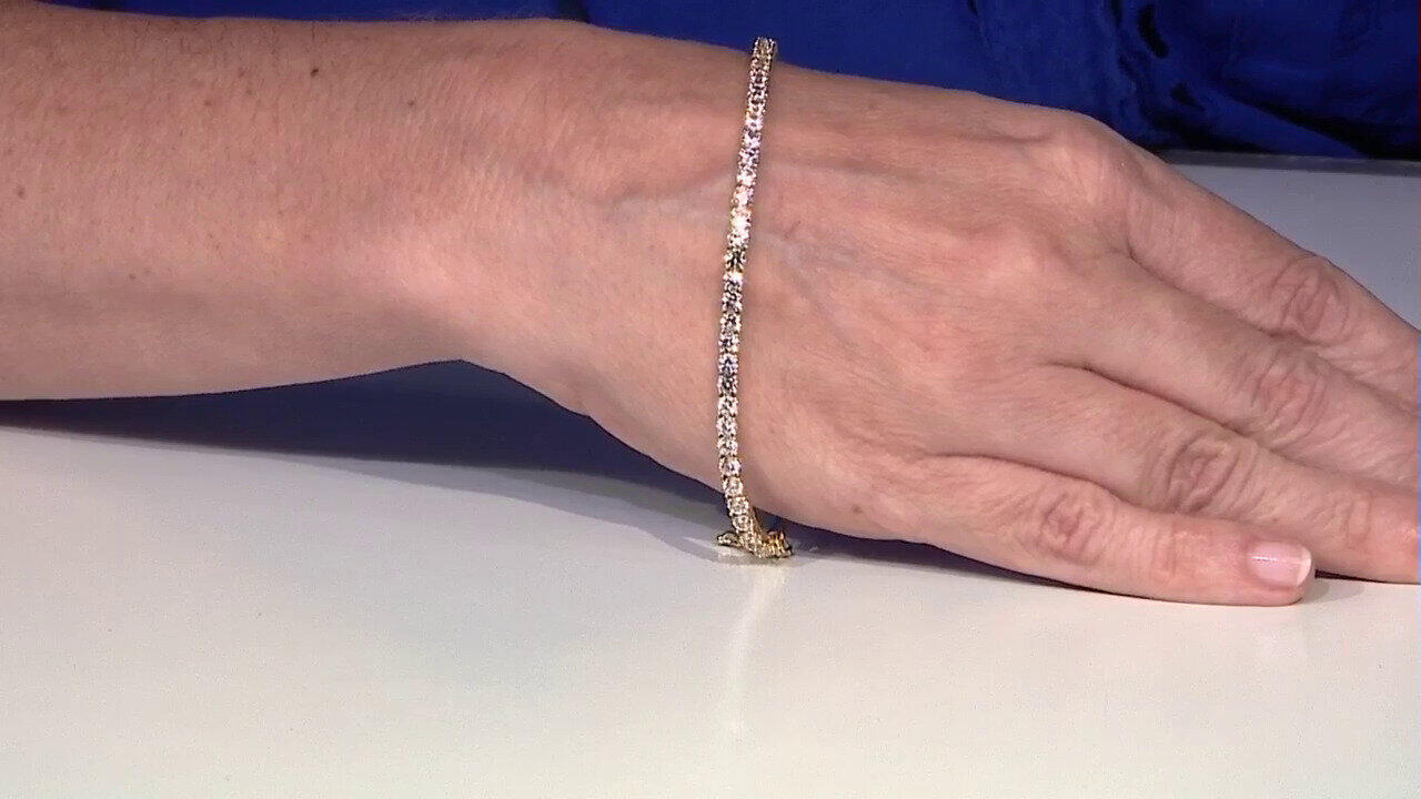 Video Zilveren armband met zirkonen