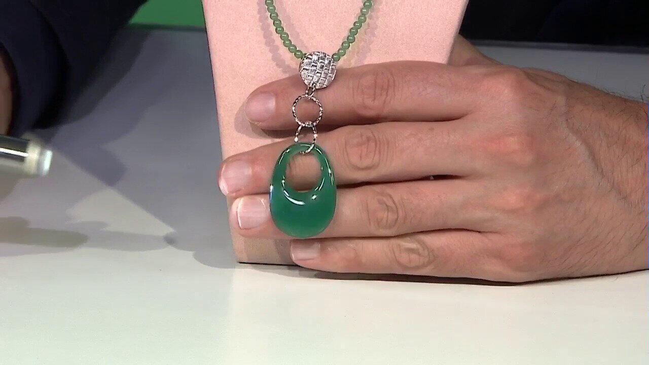 Video Colgante en plata con Ónix verde